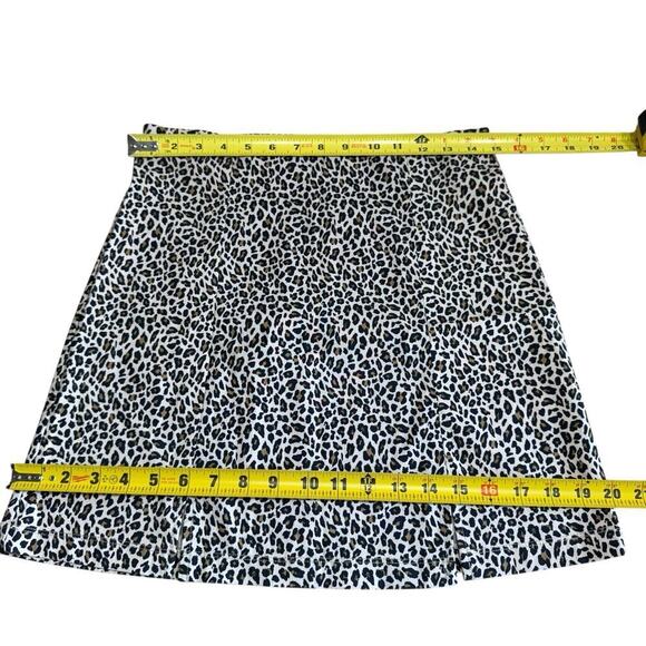 Topshop Mini Skirt 8 Animal Print Mob Wife Mobster Wife Stretch Slit OfficeSiren - Picture 7 of 8